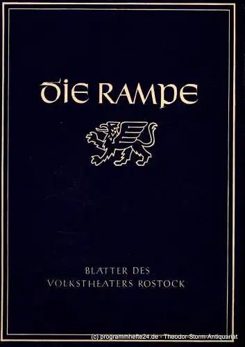 Volkstheater Rostock, Hanns Anselm Perten, Hans Fetting: Programmheft TOSCA. Musikdrama nach V. Sardou. Die Rampe. Blätter des Volkstheaters Rostocl Heft 10 1954 / 1955 (18). 