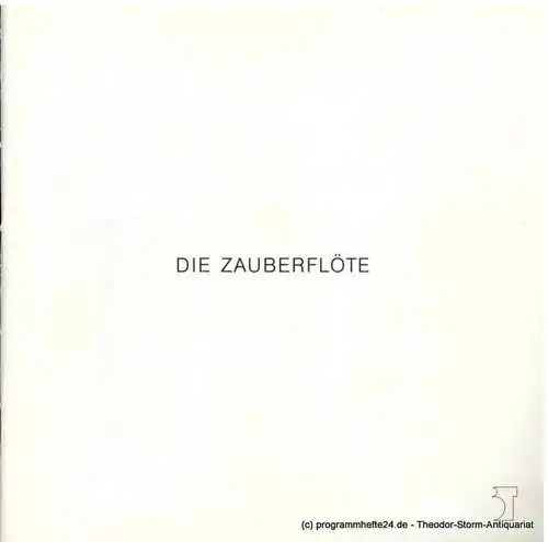 Bremer Theater, Tobias Richter, Dietmar Schwarz, Katrin Schmidt-Schalz: Programmheft DIE ZAUBERFLÖTE. Oper von Wolfgang Amadeus Mozart. Programmheft 11 / 16. Februar 1986 (18). 