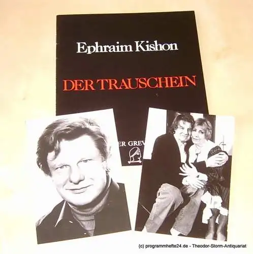 Tournee Theater Greve: Programmheft Der Trauschein. Komödie von Ephraim Kishon. Spielzeit 1992 / 1993 mit 2 Extra Originalfotos (18). 
