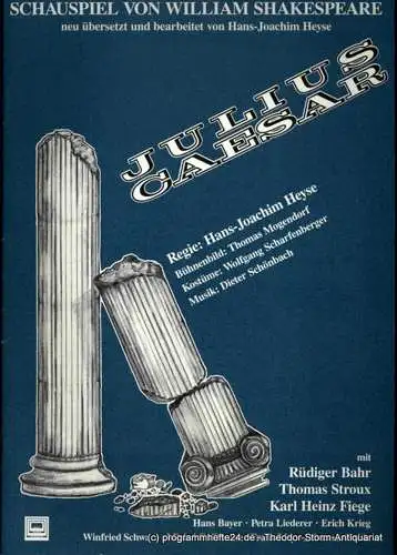 Erich Kuhnen Theater Produktionen: Programmheft Julius Caesar. Schauspiel von William Shakespeare (18). 