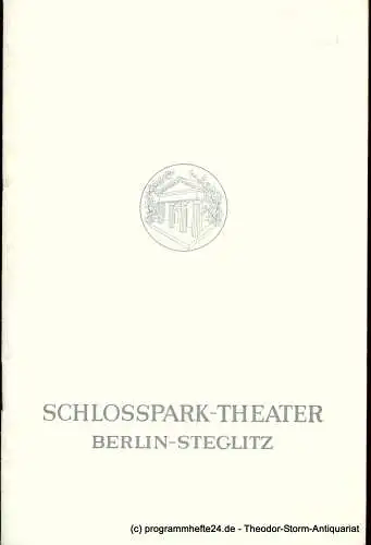 Schlosspark Theater, Berlin Steglitz, Boleslaw Barlog, Albert Beßler: Programmheft Pygmalion. Spielzeit 1967 / 68 (18). 