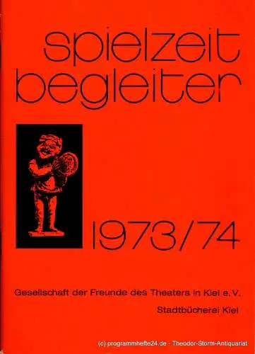 Gesellschaft der Freunde des Theaters in Kiel e.V., Hartmut Lange: Spielzeit Begleiter 1973 / 74 (18). 