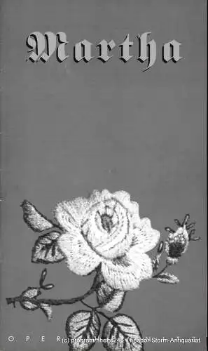 Städtische Theater Chemnitz, Rolf Stiska, Leimert Volkmar: Programmheft Martha. Oper von Wilhelm Friedrich. Musik von Friedrich von Flotow. Premiere 25. Dezember 1996. Spielzeit 1996 / 97 (18). 