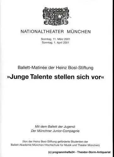 Nationaltheater München: Programmheft Junge Talente stellen sich vor. Ballett-Matinee der Heinz-Bosl-Stiftung 2001 (18). 