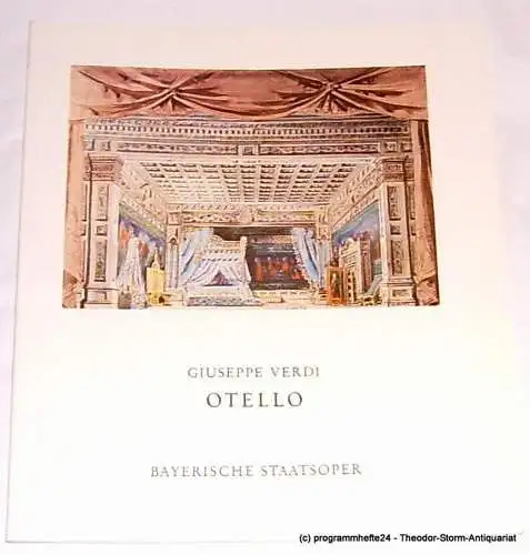 Bayerische Staatsoper, Wolfgang Sawallisch, Klaus Schultz: Programmheft Giuseppe Verdi: OTELLO. Inszenierung John Neumeier 1982 (18). 