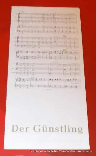 Stadttheater Freiberg, Heinz Heilmann, Manfred Claus: Programmheft Der Günstling oder Die letzten Tage des großen Herrn Fabiano. 186. Spielzeit 1974 / 75 Programmheft Nr. 1 (18). 