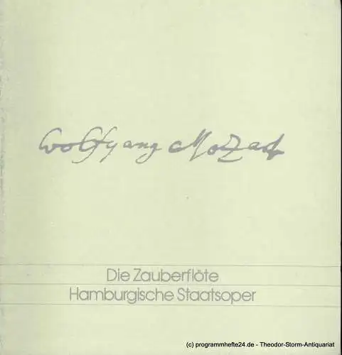 Hamburgische Staatsoper, Christoph von Dohnanyi, Peter Dannenberg: Programmheft Die Zauberflöte. Oper von Emanuel Schikaneder (18). 