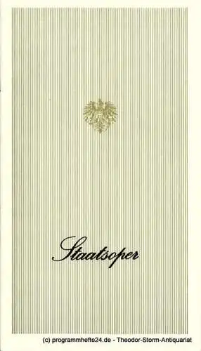 Österreichischer Bundestheaterverband, Direktion der Staatsoper Wien, Lothar Knessl: Programmheft Tannhäuser und der Sängerkrieg auf der Wartburg. Staatsoper Wien 1979 (18). 