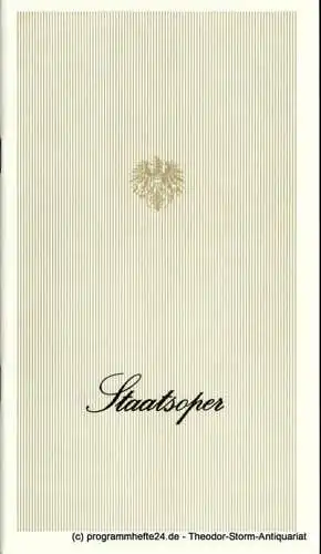 Österreichischer Bundestheaterverband, Direktion der Staatsoper Wien, Lothar Knessl: Programmheft Die Zauberflöte. Staatsoper Wien Spielzeit 1974 / 75. Premiere 30. November 1974 (18). 