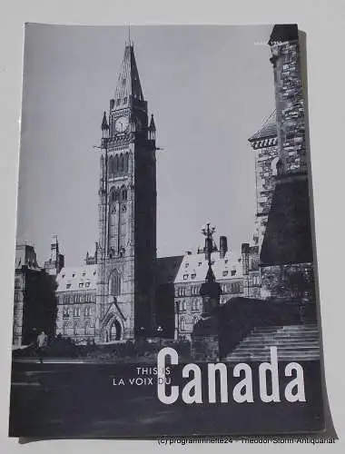 Canadian Broadcasting Corporation: Programmheft This is Canada. La Voix du Canada MAY 1950 (18). 