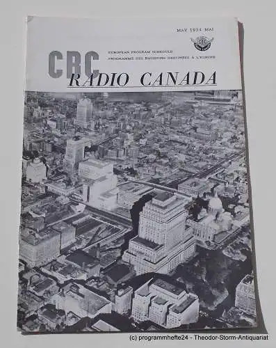 Canadian Broadcasting Corporation: Programmheft CBC European Program Schedule RADIO CANADA MAY 1954 (18). 