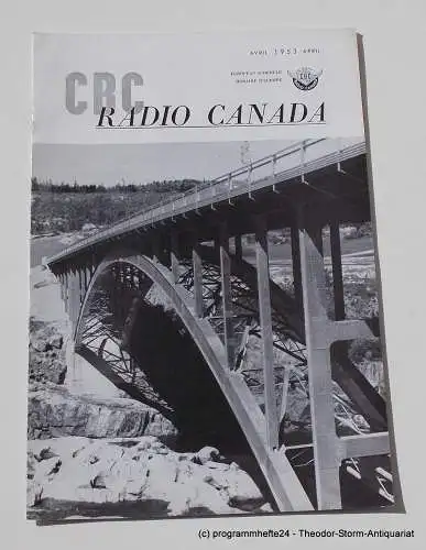 Canadian Broadcasting Corporation: Programmheft CBC European Program Schedule RADIO CANADA APRIL 1953 (18). 