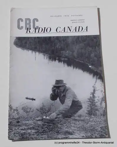 Canadian Broadcasting Corporation: Programmheft CBC European Program Schedule RADIO CANADA NOVEMBER 1952 (18). 