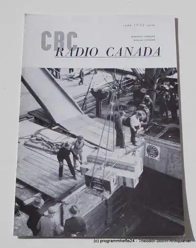 Canadian Broadcasting Corporation: Programmheft CBC European Program Schedule RADIO CANADA JUNE 1952 (18). 