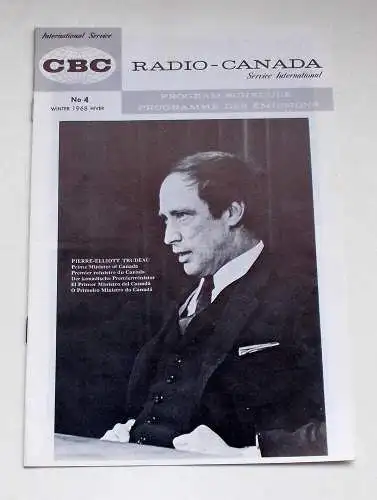 Canadian Broadcasting Corporation: Programmheft RADIO - CANADA Service International No 4 Winter 1968 (18). 