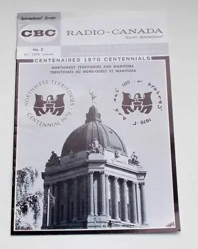 Canadian Broadcasting Corporation: Programmheft RADIO - CANADA Service International No 2 Summer 1970 (18). 