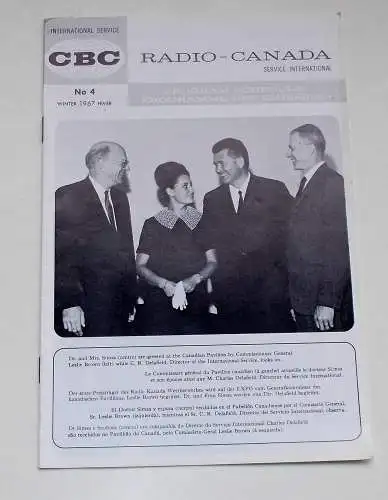 Canadian Broadcasting Corporation: Programmheft RADIO - CANADA Service International No 4 Winter 1967 (18). 