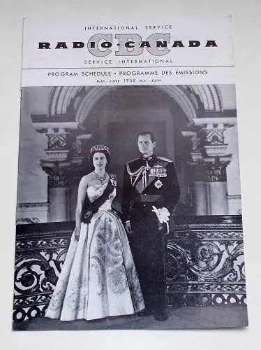 Canadian Broadcasting Corporation: Programmheft CBC Radio Canada International Service. Program Schedule May-June 1959 (18). 