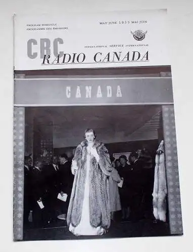 Canadian Broadcasting Corporation: Programmheft CBC Radio Canada International Service. Program Schedule May-June 1955 (18). 