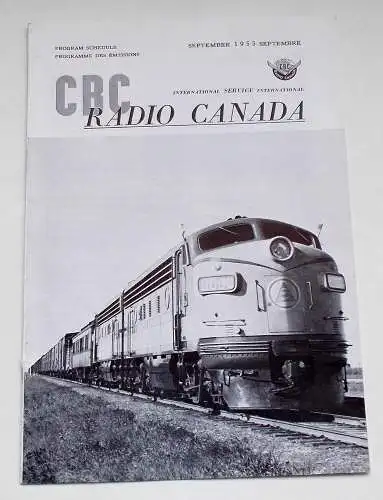 Canadian Broadcasting Corporation: Programmheft CBC Radio Canada International Service. Program Schedule September 1955 (18). 