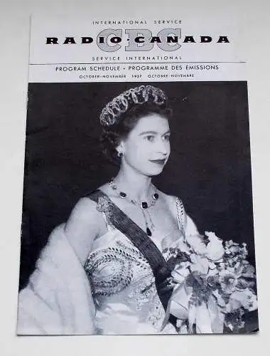 Canadian Broadcasting Corporation: Programmheft CBC Radio Canada International Service. Program Schedule October-November 1957 (18). 