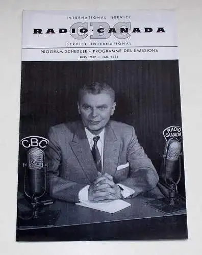 Canadian Broadcasting Corporation: Programmheft CBC Radio Canada International Service. Program Schedule Dec. 1957 - Jan. 1958 (18). 