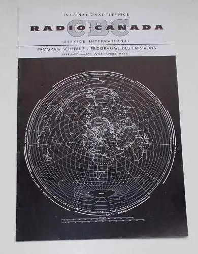 Canadian Broadcasting Corporation: Programmheft CBC Radio Canada International Service. Program Schedule February - March 1958 (18). 