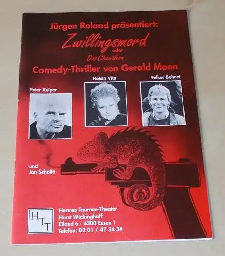 Hermes Tournee Theater, Horst Wickinghoff, Jürgen Roland: Programmheft Jürgen Roland präsentiert: Zwillingsmord oder Das Chamäleon (18). 