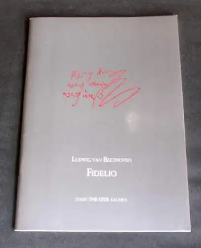 Stadt Theater Aachen, Klaus Schultz: Programmheft FIDELIO von Ludwig von Beethoven. Premiere 8.9.1985. Spielzeit 1985 / 86 Heft 1 (18). 