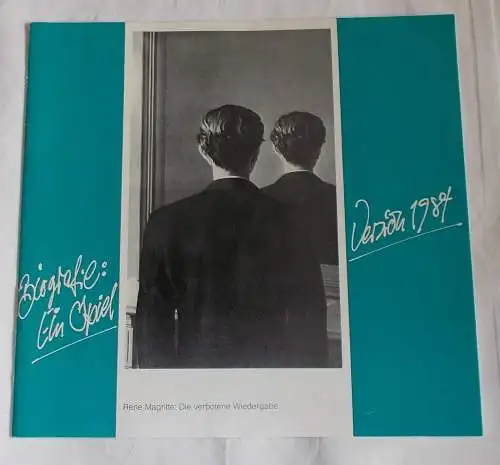Das Ensemble, Jacob - Schwiers: Programmheft BIOGRAFIE: Ein Spiel. Version 1984 von Max Frisch. Premiere 14. Januar 1994 (18). 