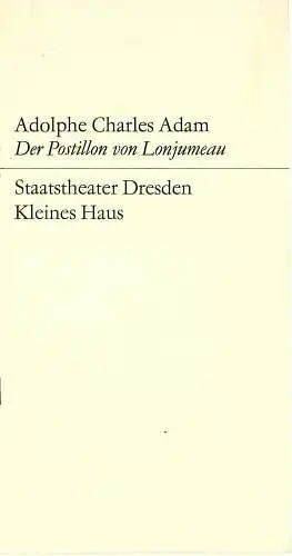 Staatstheater Dresden, Kleines Haus, Hans Dieter Mäde, Dieter Uhrig: Programmheft Der Postillon von Lonjumeau. Spielzeit 1969 / 70 (18). 