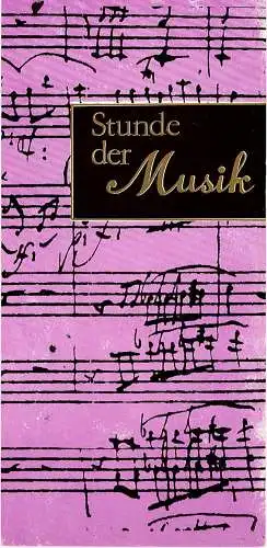 Konzert- und Gastspieldirektion Karl-Marx-Stadt: Programmheft Stunde der Musik. Manfred Scherzer / Jürgen Schröder (18). 