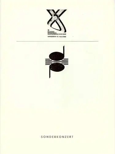 Dresdner Philharmoniker, Dieter Härtwig, Herbert Kegel: Programmheft Sonderkonzert X. Bundeskongress Kulturbund der DDR Dresden 17.-19.6.1982 (18). 