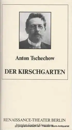 Renaissance-Theater Berlin, Gerhard Klingenberg, Lothar Ruff: Programmheft Der Kirschgarten von Anton Tschechow. Heft 4, 14. März 1987 (18). 