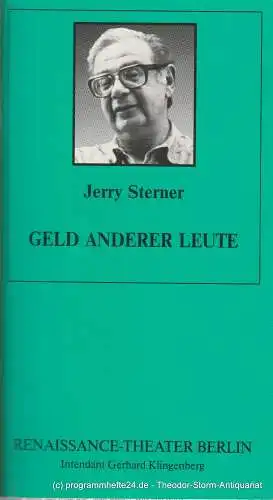 Renaissance-Theater Berlin, Gerhard Klingenberg, Steffi Recknagel: Programmheft Geld anderer Leute von Jerry Sterner Heft 7 7. November 1993 (18). 