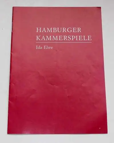 Hamburger Kammerspiele, Ida Ehre, Jan Aust: Programmheft OSCAR. Lustspiel von Claude Magnier. Premiere 29. November 1977. 4. Heft der Spielzeit 1977 / 78 (18). 