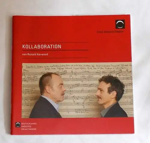 Ernst Deutsch Theater, Isabella Vertes-Schütter, Stefan Kroner: Programmheft KOLLABORATION von Ronald Harwood. Premiere 16. April 2009. Spielzeit 2008 / 2009 (18). 
