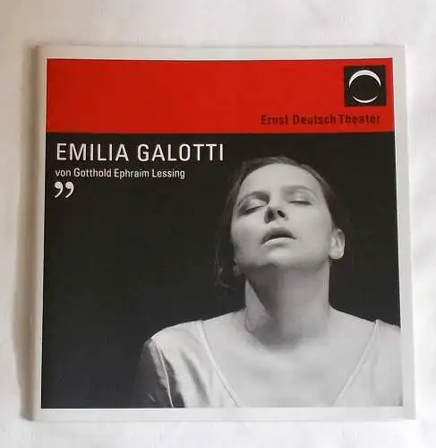 Ernst Deutsch Theater, Isabella Vertes-Schütter, Sonja Valentin: Programmheft EMILIA GALOTTI. Premiere 29. Mai 2008. Spielzeit 2007 / 2008 (18). 