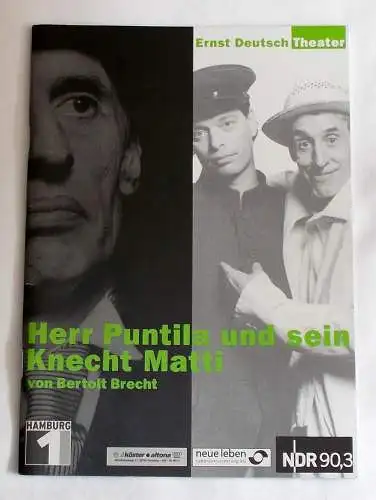 Ernst Deutsch Theater, Isabella Vertes-Schütter, Wolfgang Borchert: Programmheft Herr Puntila und sein Knecht Matti von Bertolt Brecht. Premiere 22. August 2002 (18). 