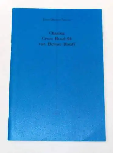 Ernst Deutsch Theater, Friedrich Schütter, Wolfgang Borchert: Programmheft Charing Cross Road 84 von Helene Hanff. Deutschsprachige Erstaufführung. Premiere 18. Januar 1995 (18). 