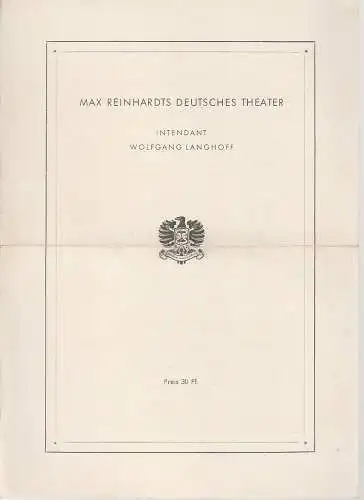 Max Reinhardts Deutsches Theater, Wolfgang Langhoff: Programmheft DER 7. NOVEMBER (18). 