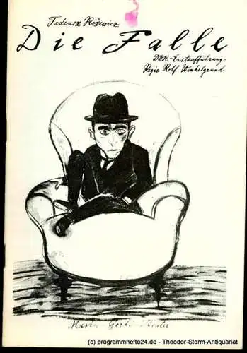 Maxim-Gorki-Theater, Albert Hetterle, Sylvia Marquardt, Karl-Heinz Drescher: Programmheft DIE FALLE von Tadeusz Rozewicz. Spielzeit 1985 / 86 Heft 1 (18). 