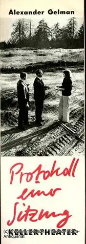 Leipziger Theater, Kellertheater, Karl Kayser, Christoph Hamm, Hanne Röpke, Volker Wendt: Programmheft Protokoll einer Sitzung von Alexander Gelman. Spielzeit 1975 / 76 (18). 