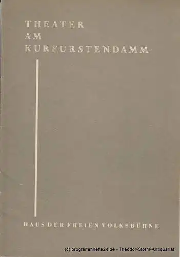 Theater am Kurfürstendamm, Hermann Ludwig, Leonard Steckel: Programmheft Das Duell am Ende der Treppe von William Inge. Premiere 16. April 1959.  Spielzeit 1958 / 1959 (18). 