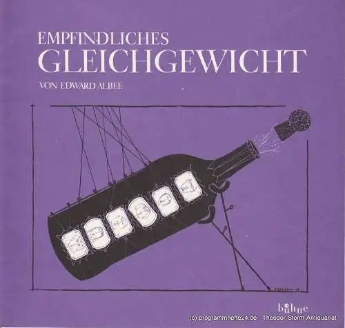 Bühne 64, Jürg Medicus: Programmheft Empfindliches Gleichgewicht von Edward Albee (18). 