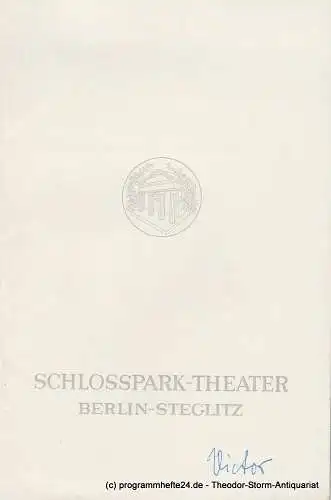 Schlosspark  Theater Berlin-Steglitz, Boleslaw Barlog: Programmheft VICTOR oder Die Kinder an der Macht. Spielzeit 1966 / 67 (18). 