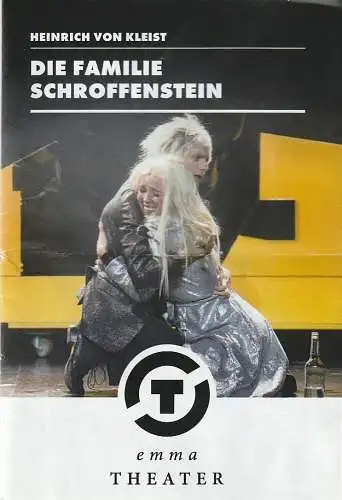 Städtische Bühnen Osnabrück, Dr. Ralf Waldschmidt, Marie Senf, Swarje Lilly Boehoff, Uwe Lewandowski ( Probenfotos ): Programmheft Heinrich von Kleist DIE FAMILIE SCHROFFENSTEIN Premiere 6. April 2019 Emma-Theater Spielzeit 2018 / 19 (18). 