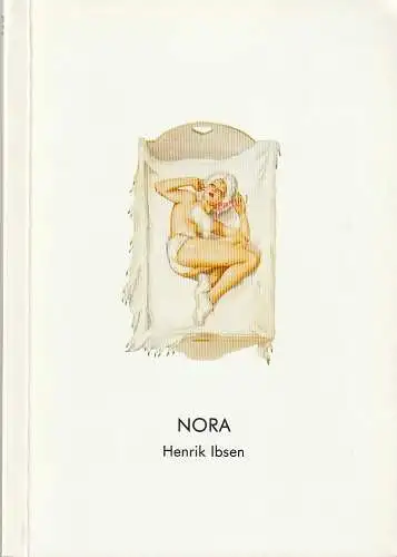 Staatstheater Darmstadt, Peter Brenner, Matthias Kaiser, Barbara Aumüller ( Probenfotos ): Programmheft Henrik Ibsen NORA Premiere 12. April 1990 Kleines Haus Programmbuch 113 Spieljahr 1990 (18). 