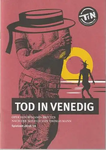 TfN Theater für Niedersachsen, Jörg Gade, Florian Ziemen, Susanne von Tobien, Falk von Traubenberg ( Probenfotos ): Programmheft Benjamin Britten TOD IN VENEDIG Premiere  20. April 209 Großes Haus Spielzeit 2018 / 19 (18). 