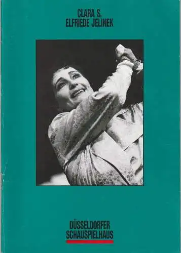 Düsseldorfer Schauspielhaus, Volker Canaris, Jan Hein, Sonja Rothweiler ( Probenfotos ): Programmheft Elfriede Jelinek CLARA S. Premiere 26. April 1992 Spielzeit 1991 / 92 (18). 
